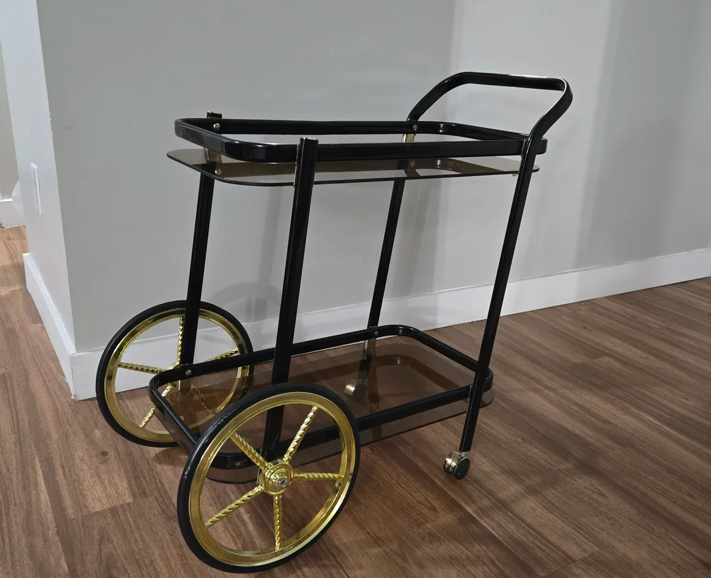 Black & Gold Serving Cart