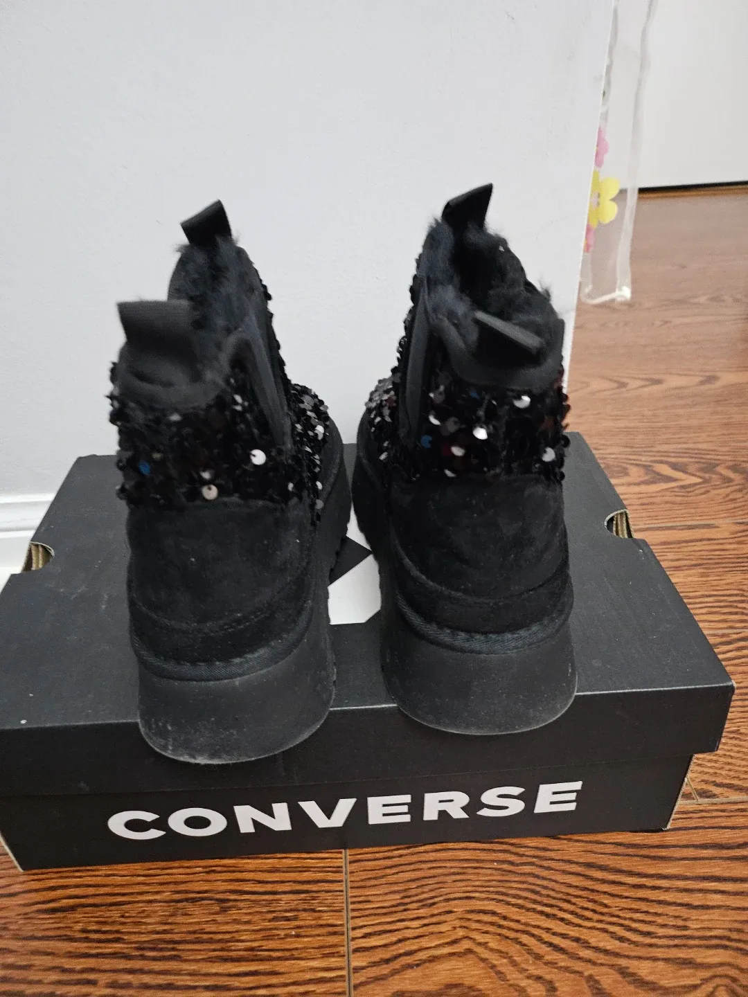 💫Black Sequin Boots, Size 6 image indicator(3)