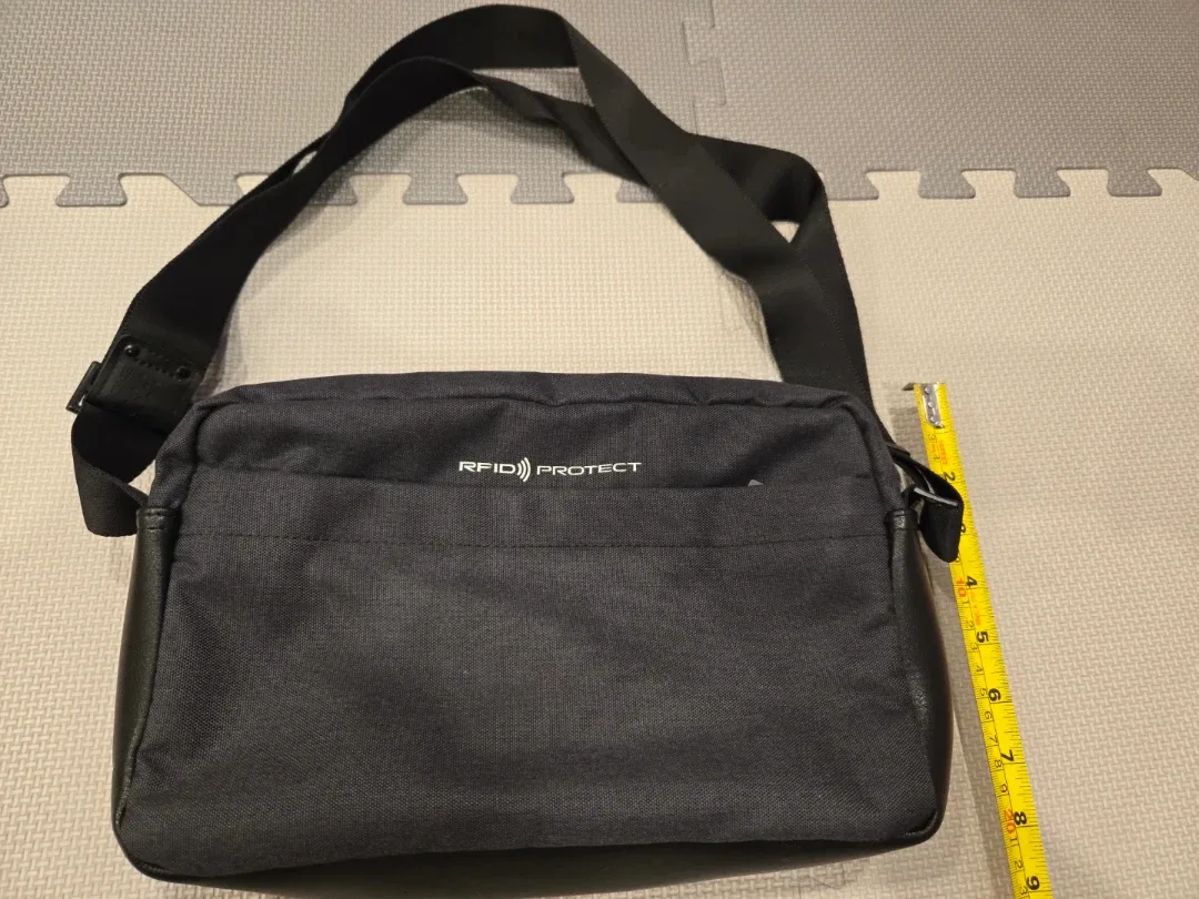 RFID Protect Black Crossbody Bag image indicator(2)