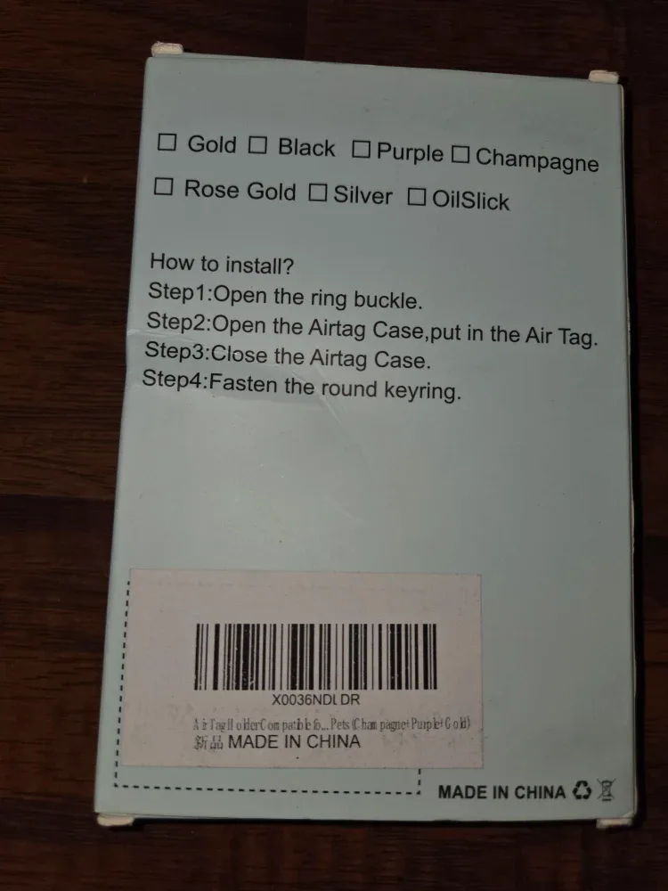 SPTCHAPN AirTag Case Set - Gold, Black, Purple image indicator(2)