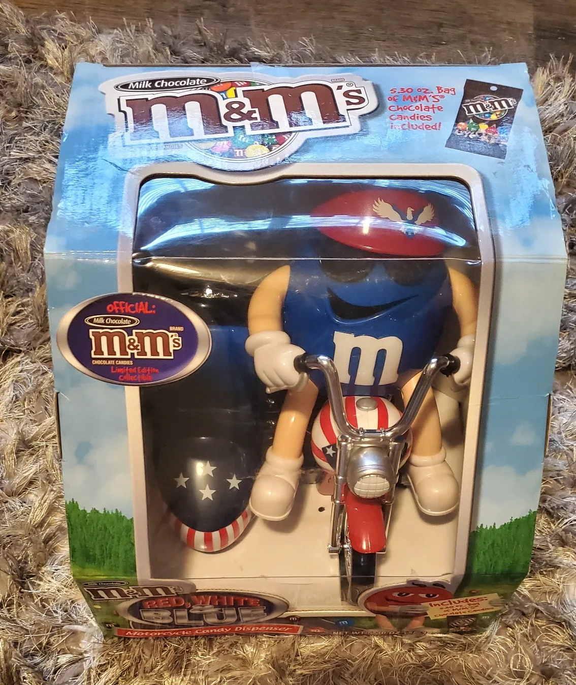 M&M's Red White & Blue Motorcycle Candy Dispenser