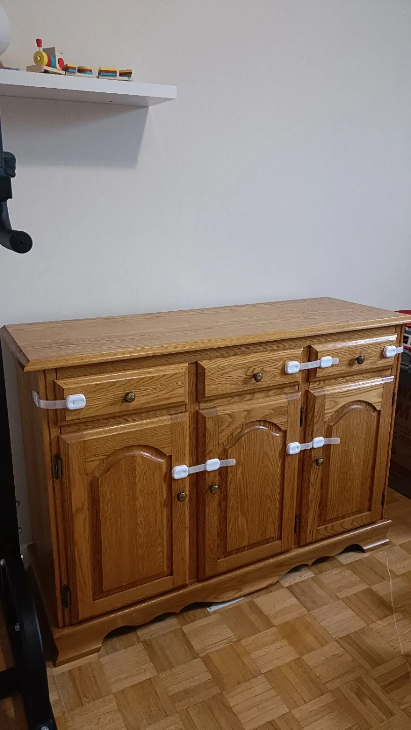 Wooden Cabinet with Doors and Drawers