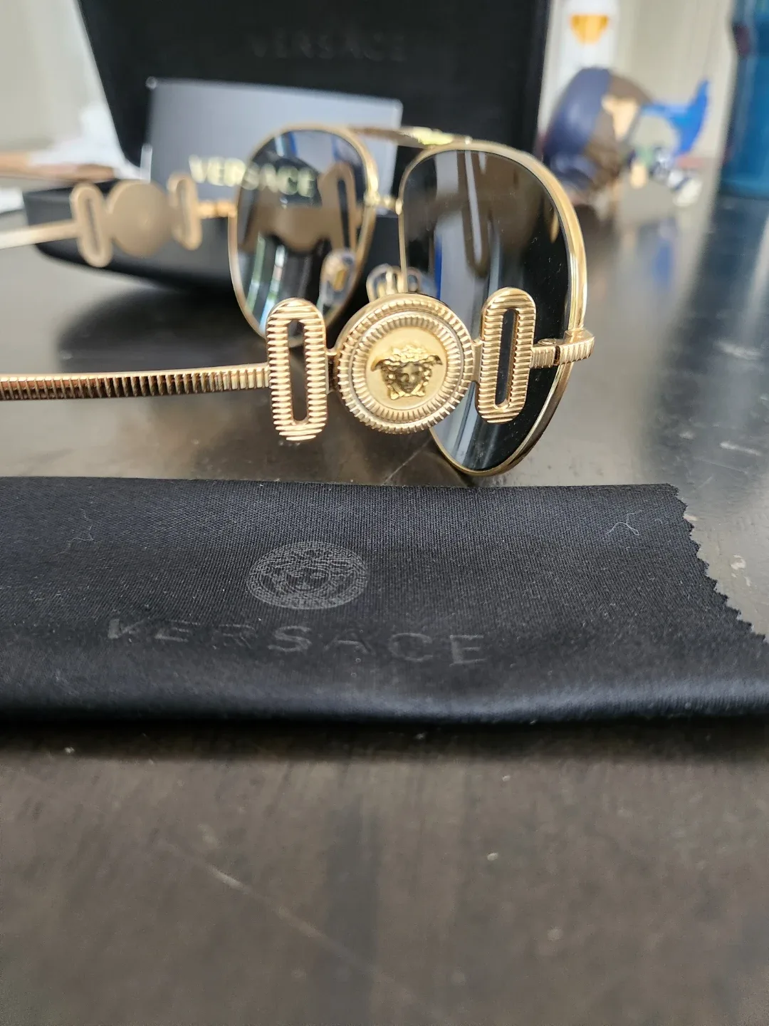 Versace Gold Aviator Sunglasses image indicator(5)