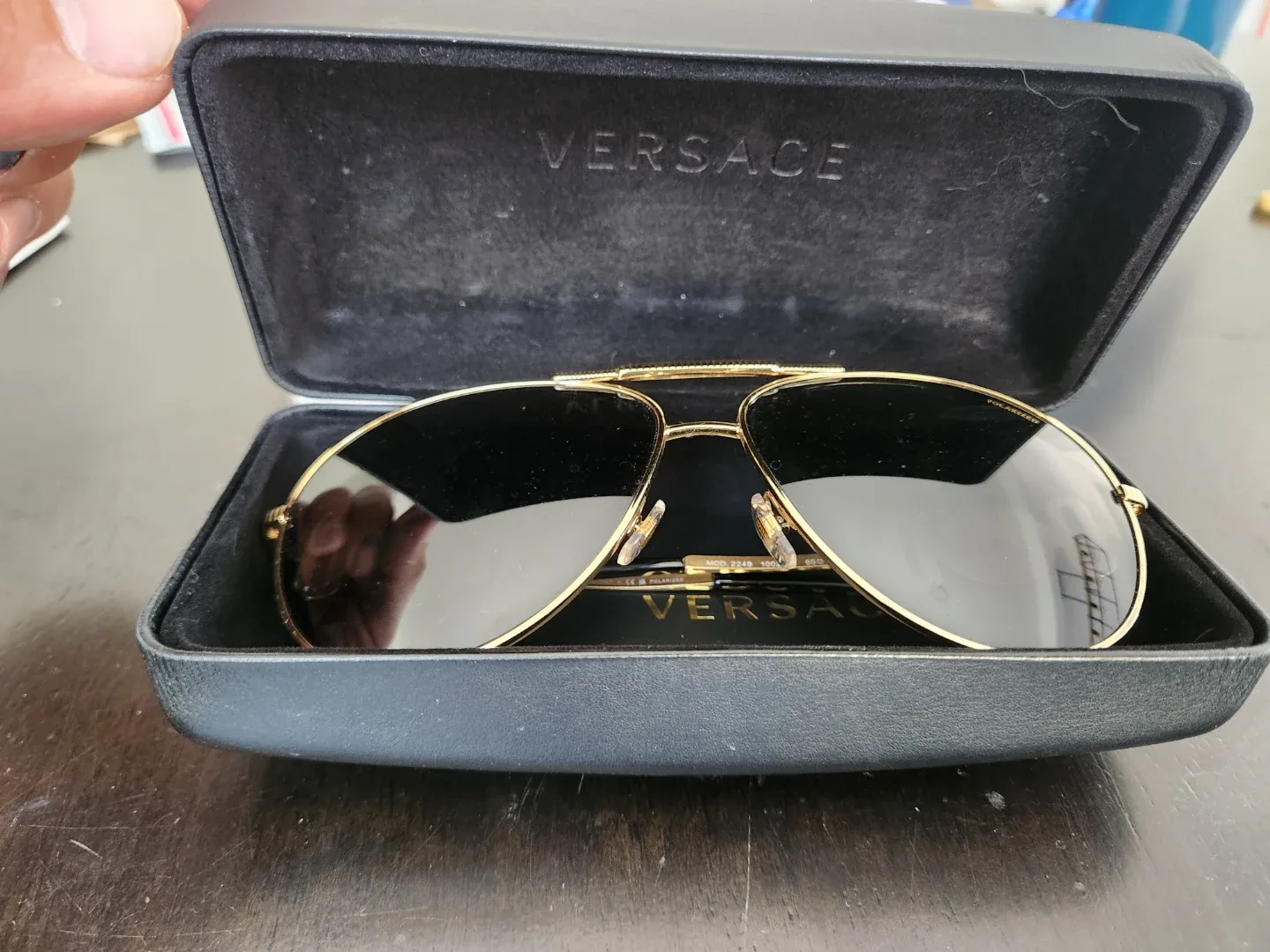 Versace Gold Aviator Sunglasses image indicator(6)