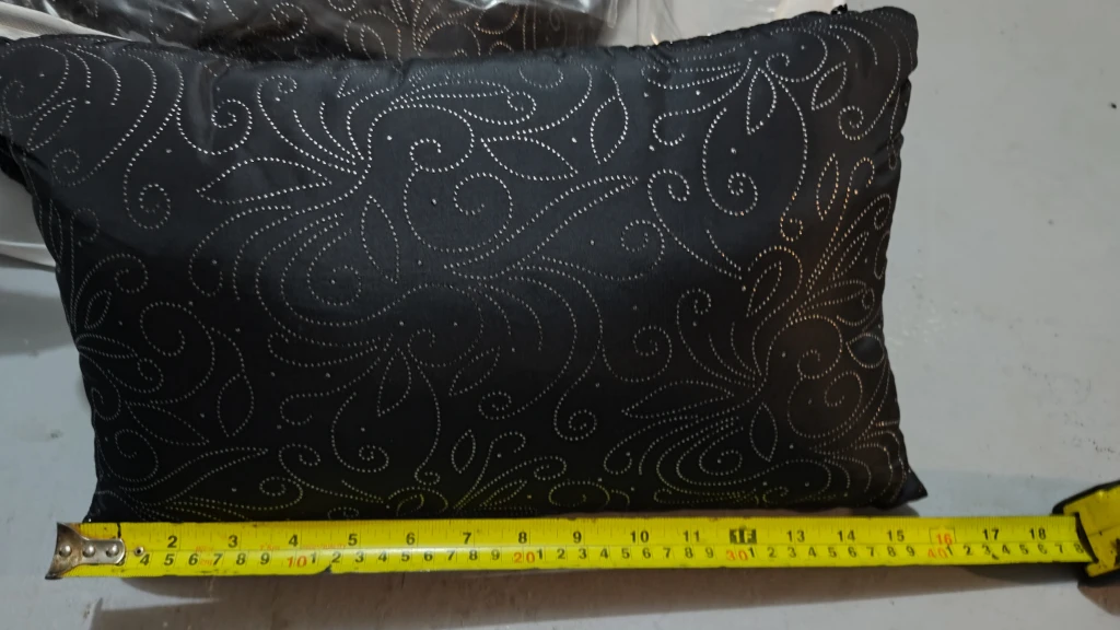 4 Gorgeous Black Decorative Pillow with Silver Pattern - photo 2