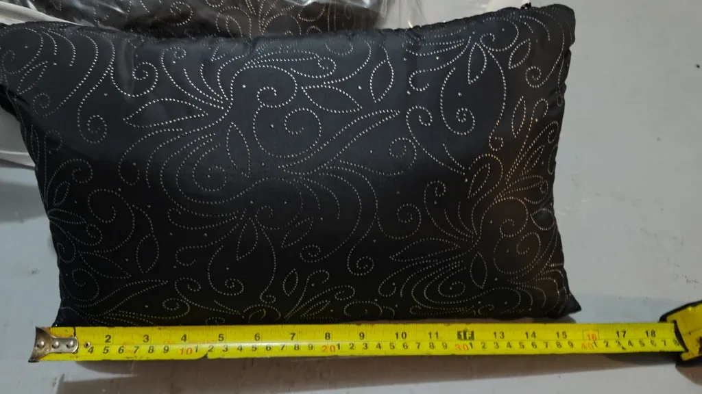 4 Gorgeous Black Decorative Pillow with Silver Pattern image indicator(2)
