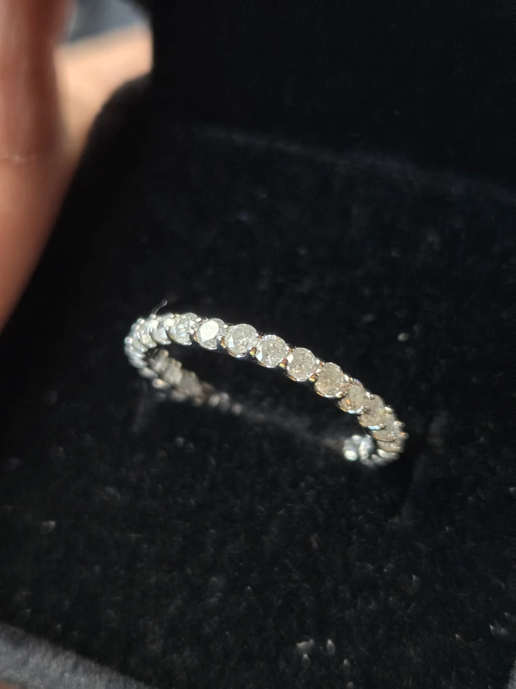 1ct natural diamond 18k Eternity Ring - photo 4