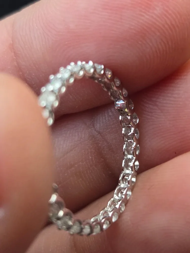 1ct natural diamond 18k Eternity Ring image indicator(7)