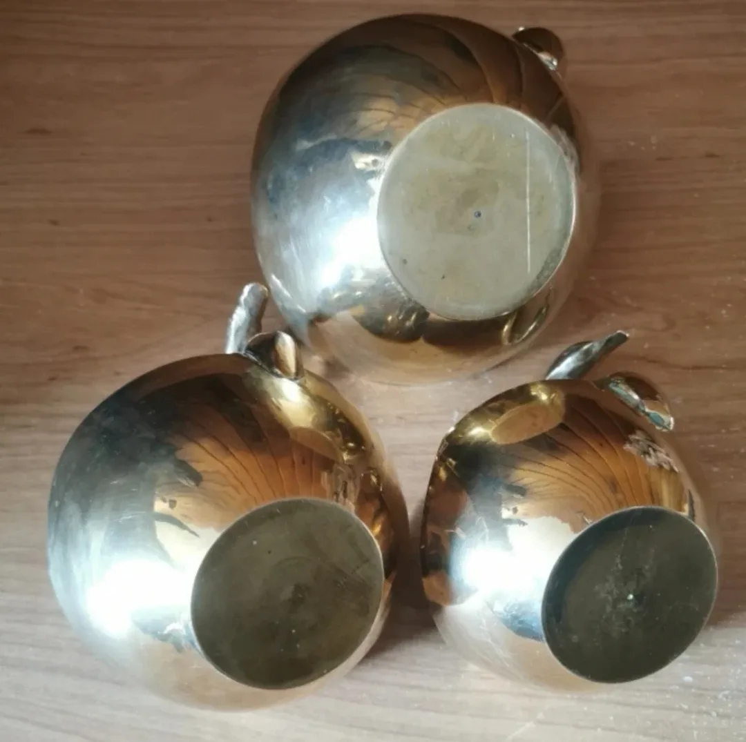 Vintage Brass Nesting Swan Bowls image indicator(4)