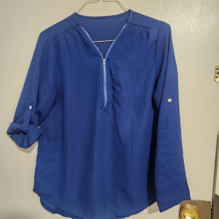 Blue Zipper Blouse - photo 5