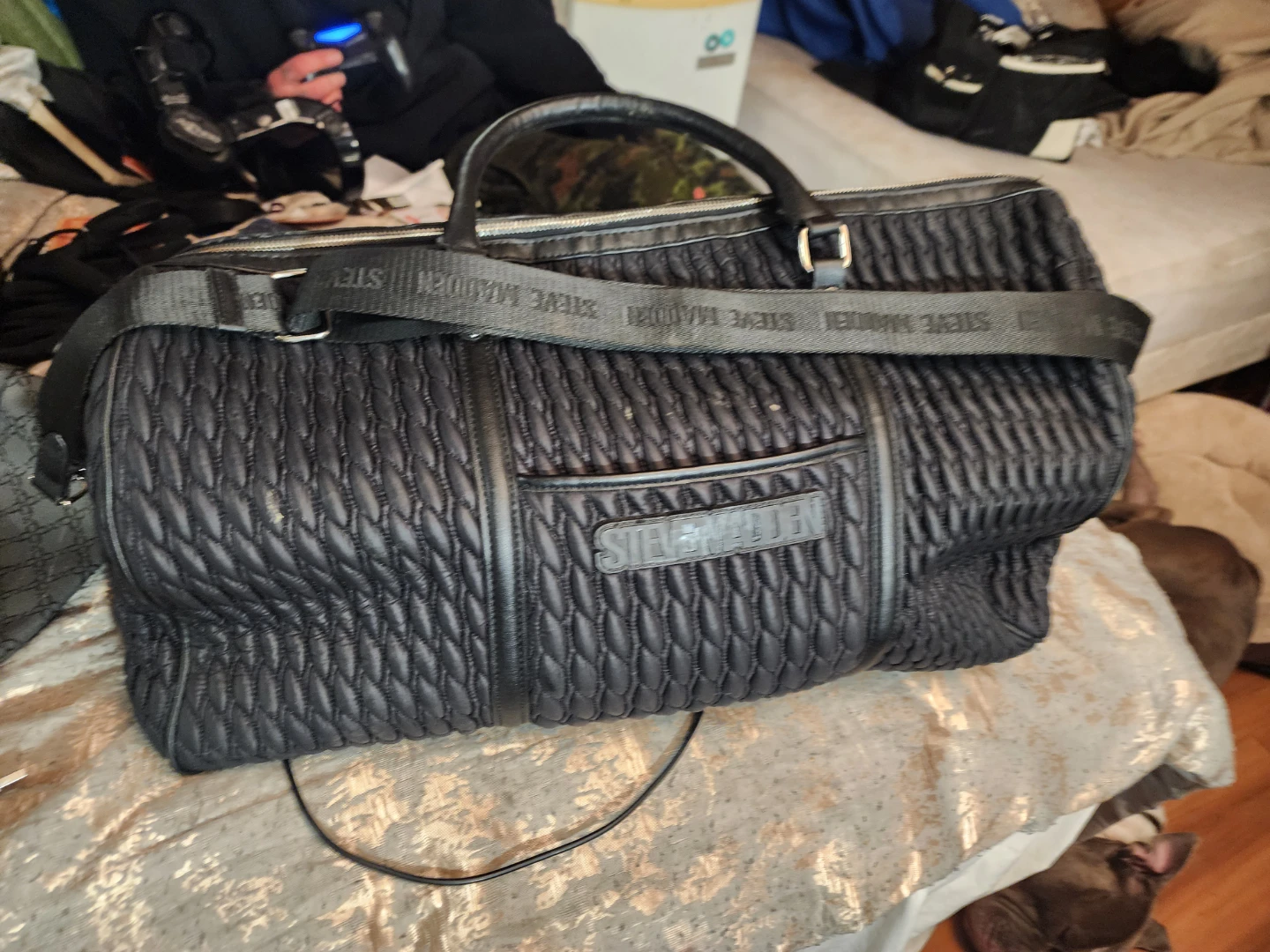 Steve Madden Black Duffle Bag