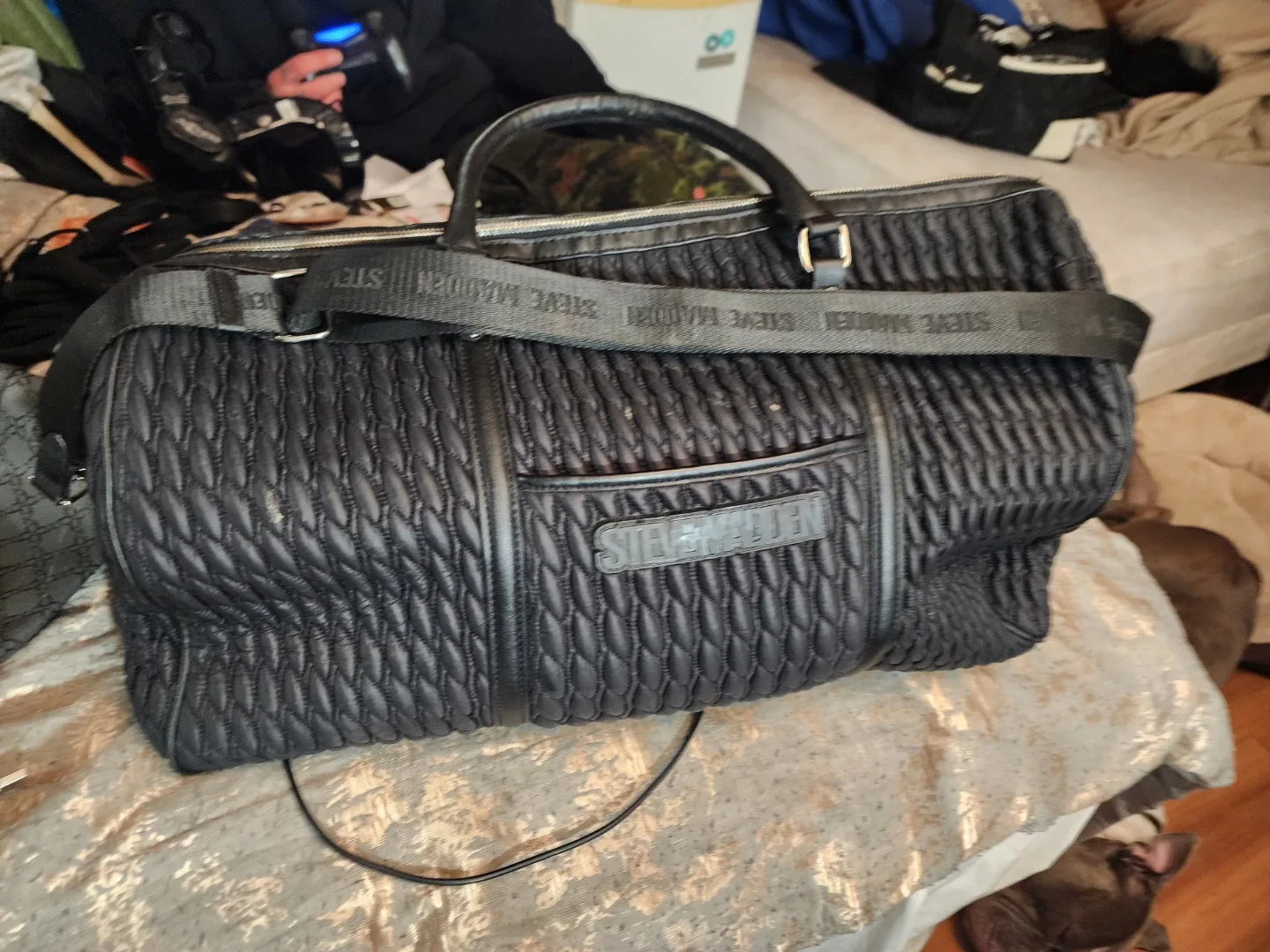 Steve Madden Black Duffle Bag