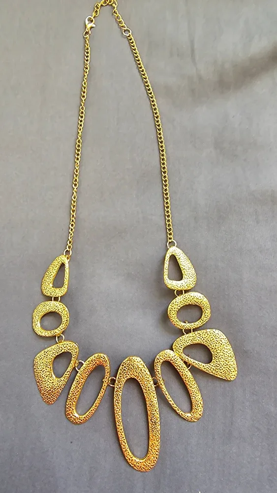 Gold Tone Statement Necklace