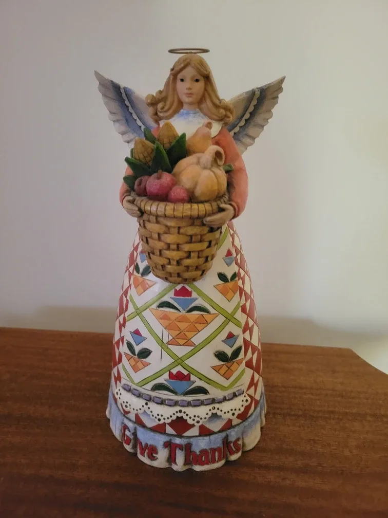 Jim Shore Heartwood Creek "Give Thanks" Angel Figurine