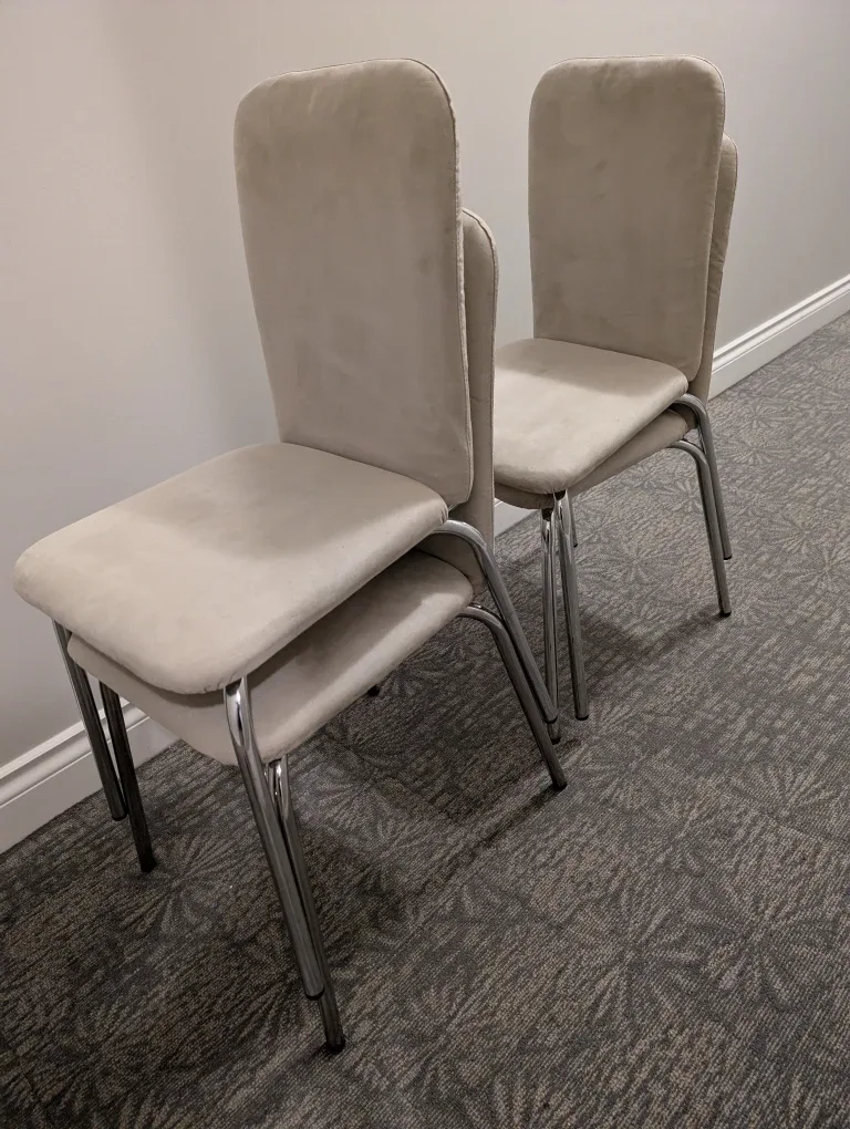 Set of 4 Beige Dining Chairs image indicator(4)