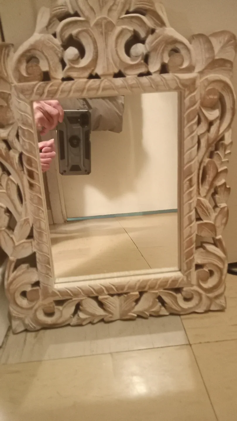 Ornate Wood Mirror image indicator(2)