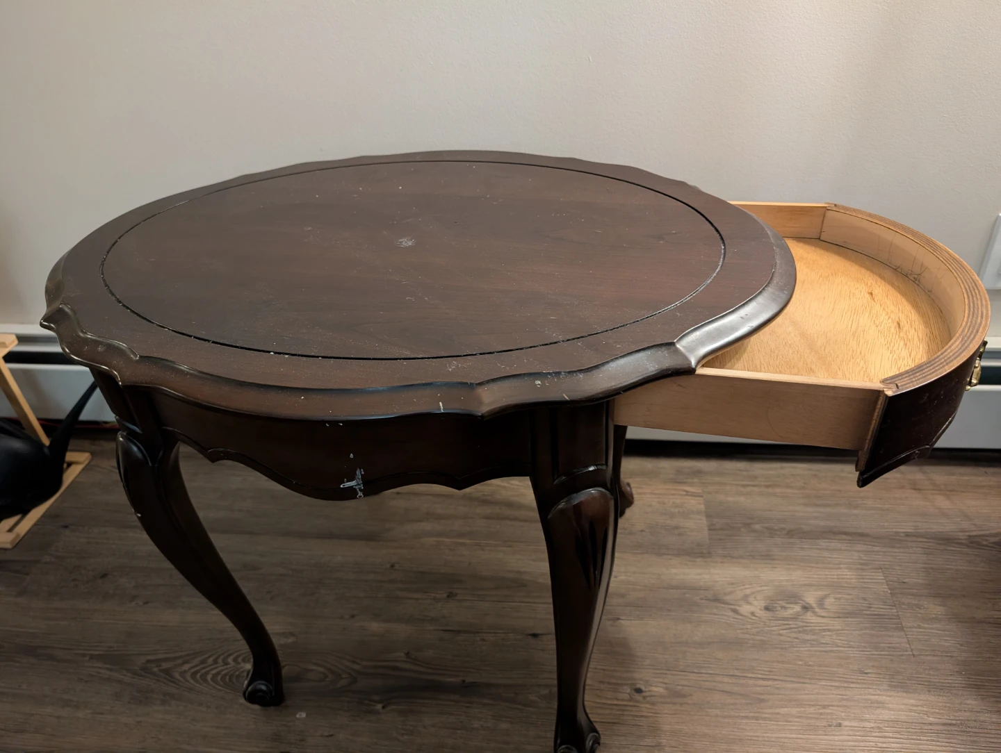 Dark Brown Wooden Side Table