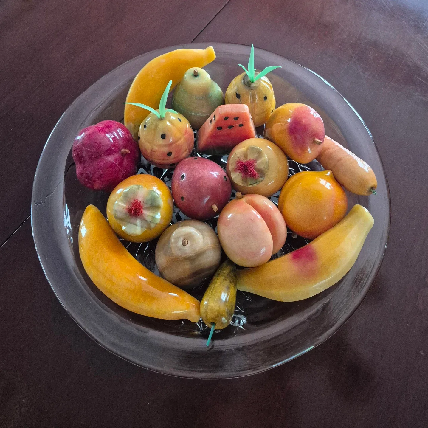 Vintage Italian Alabaster Marble Stone Fruit & Vegetables