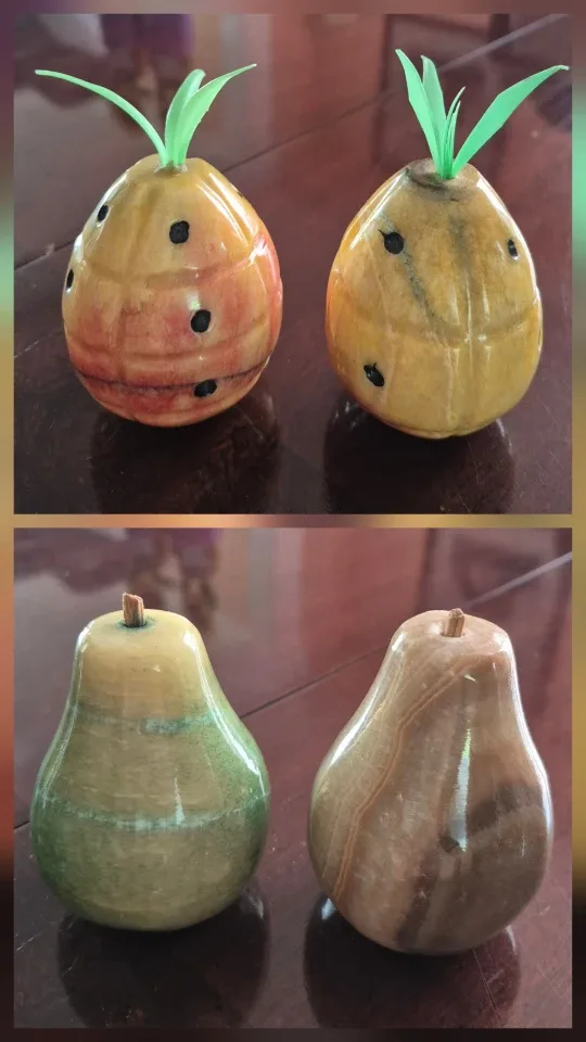 Vintage Italian Alabaster Marble Stone Fruit & Vegetables image indicator(5)