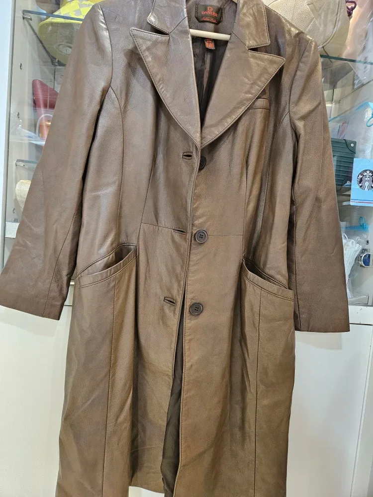 Dantier Italian Leather Coat Size M image indicator(4)