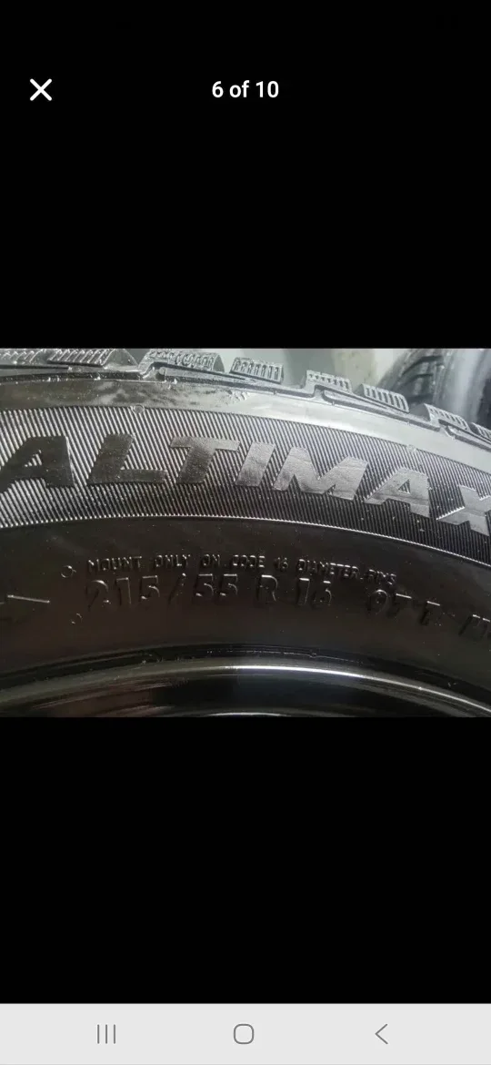 Set of 4 GENERAL winter tires on rims Size: 215/55R16 image indicator(3)