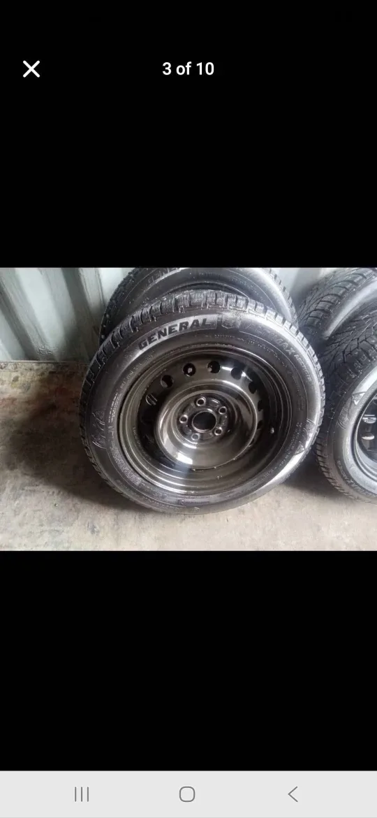 Set of 4 GENERAL winter tires on rims Size: 215/55R16 image indicator(4)