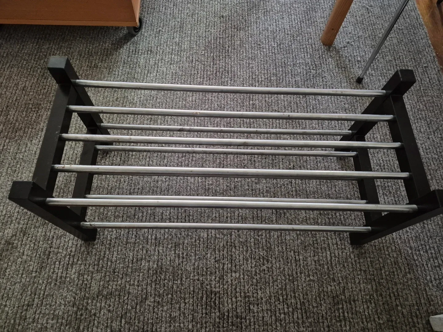 Shoe Rack - Black and Silver