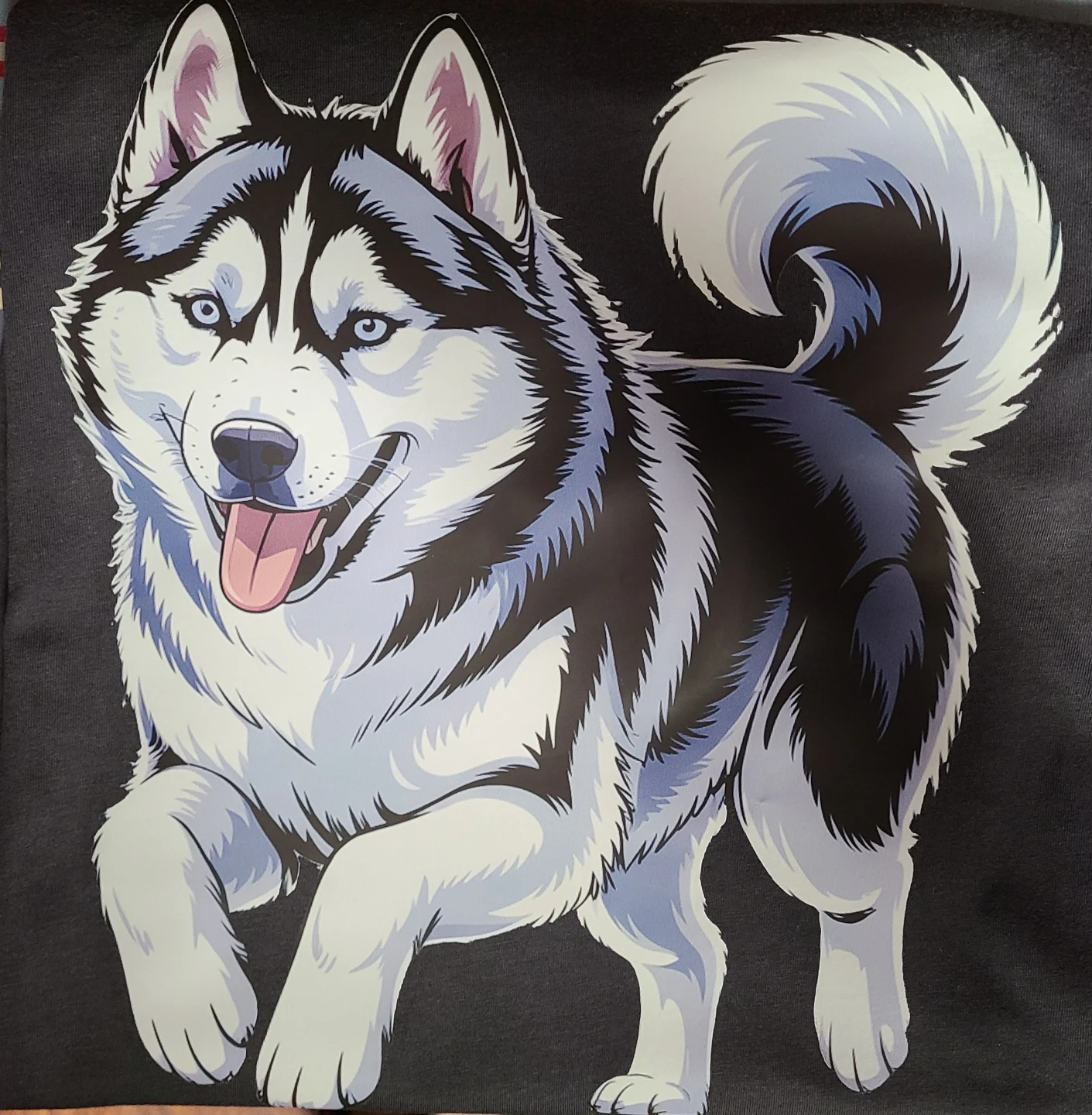 Husky Dog Print T-Shirt