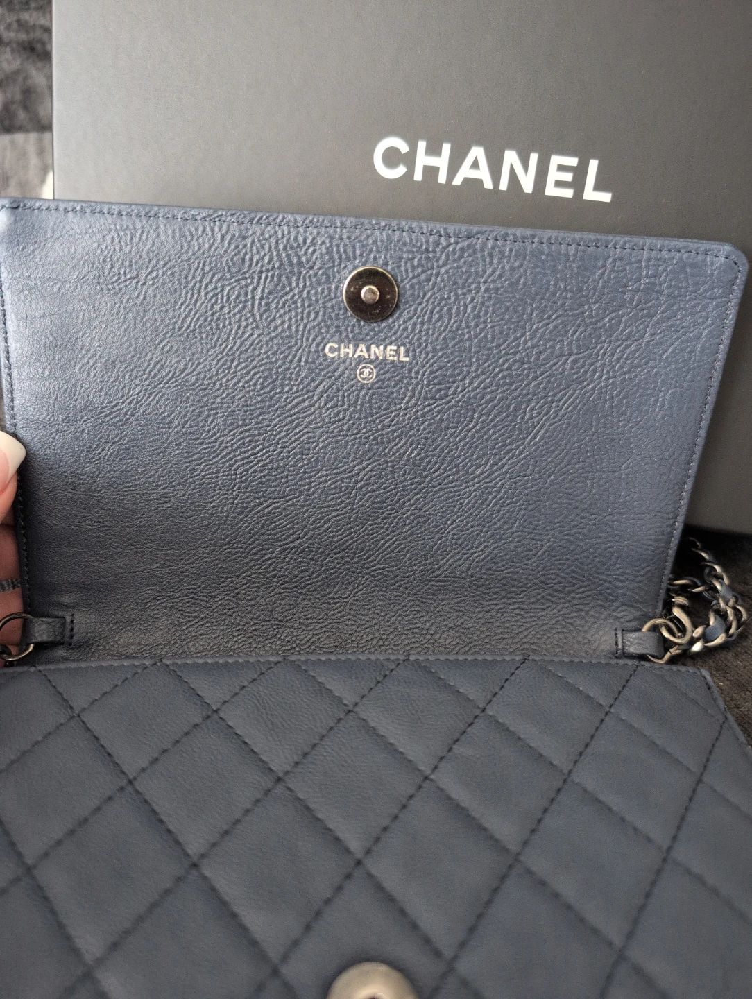 Chanel Boy Wallet on Chain - Light Blue - photo 2