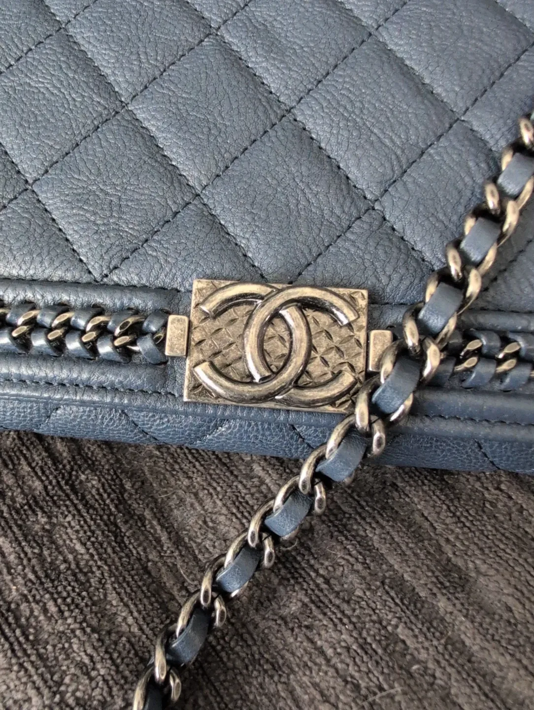 Chanel Boy Wallet on Chain - Light Blue image indicator(3)