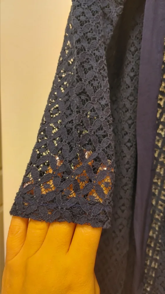Navy Blue Lace Cardigan image indicator(2)