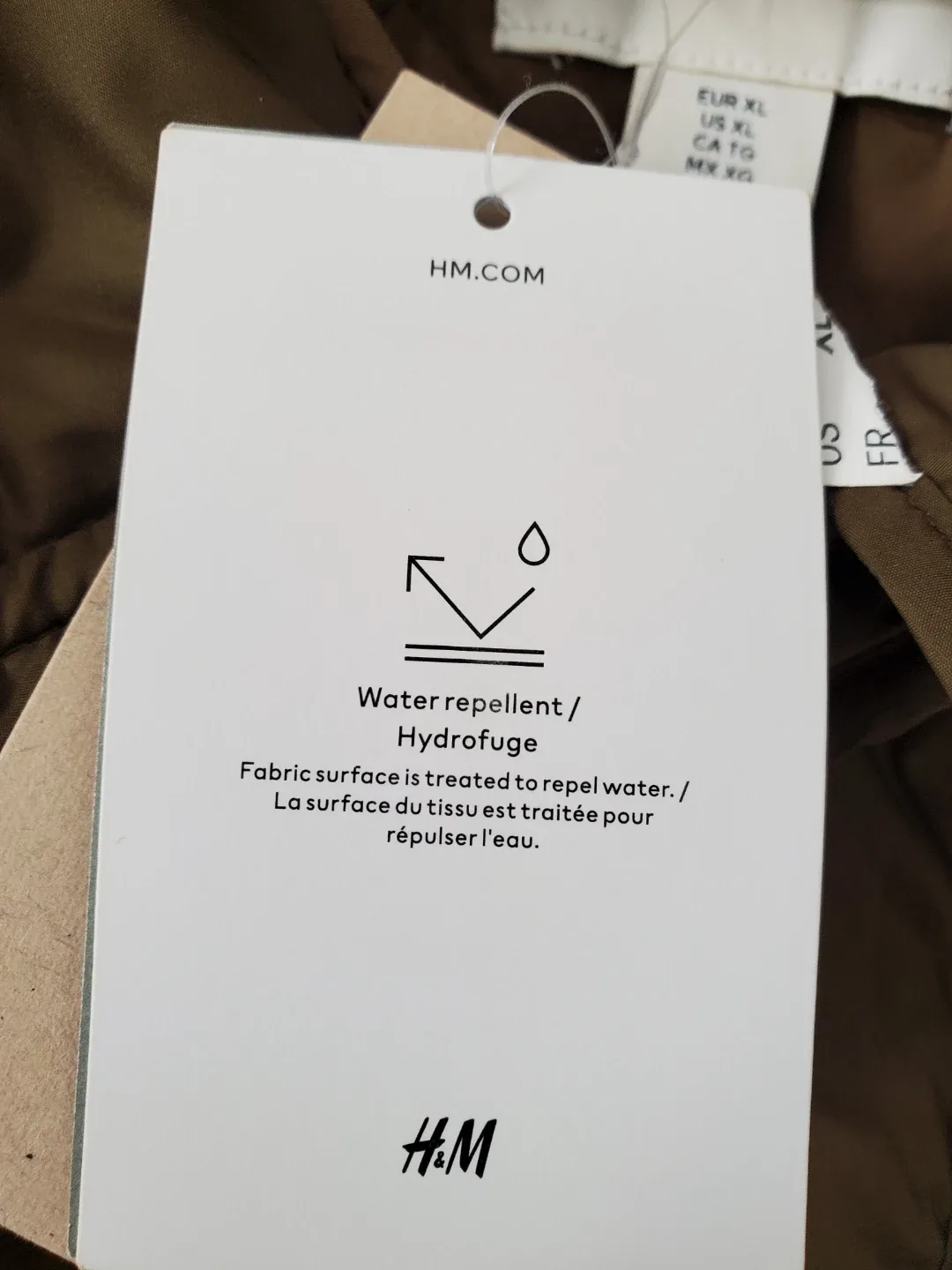 H&M Quilted Jacket - XL - Olive Green image indicator(4)