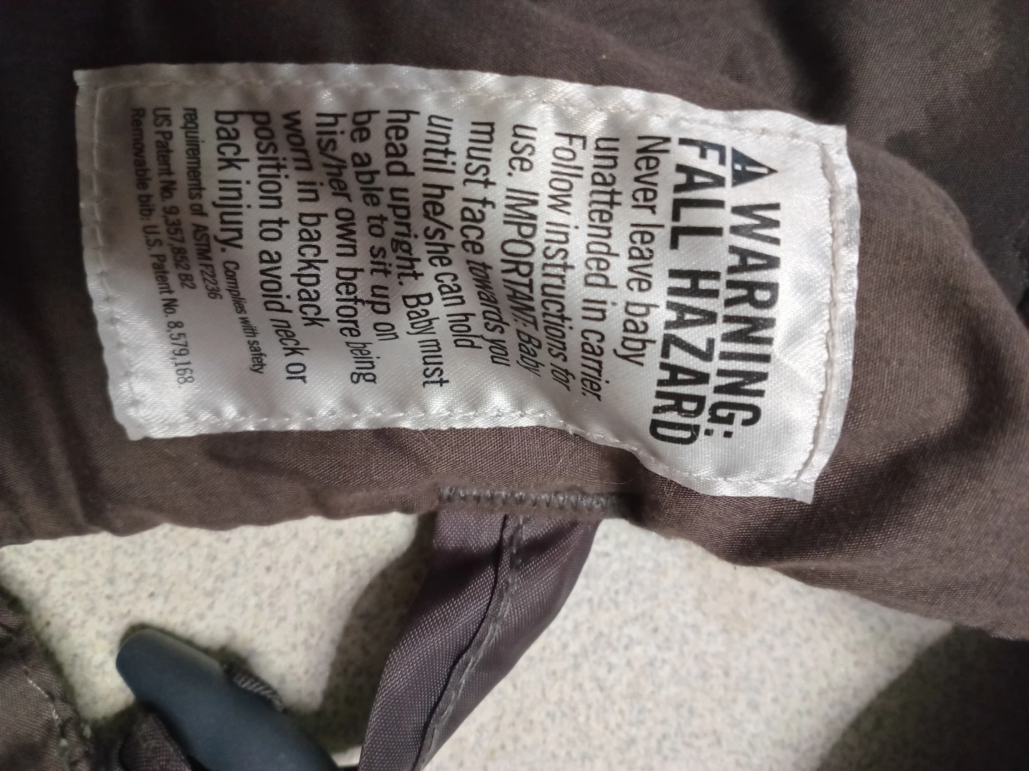 Baby Carrier - Fall & Suffocation Hazard - photo 2