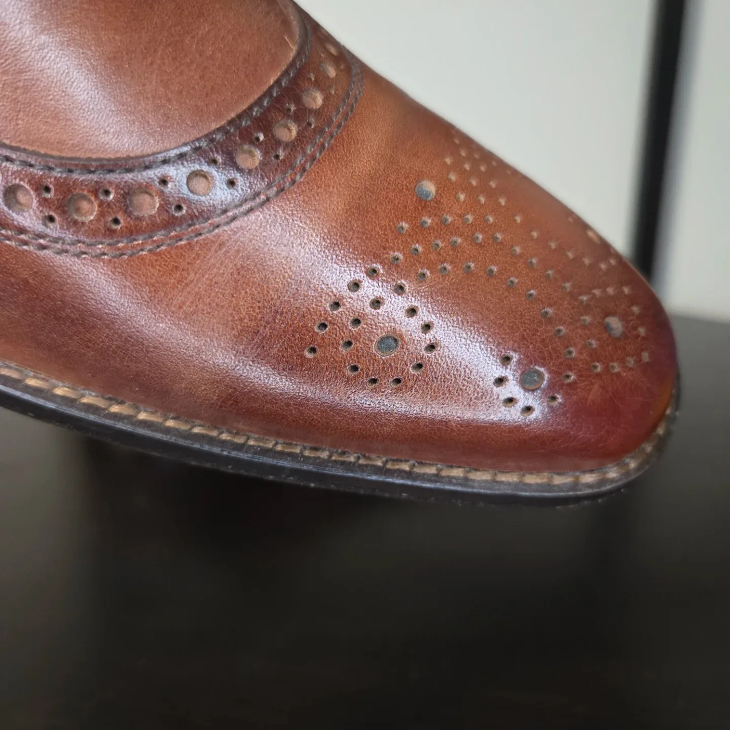 Just-A-Men-Shoe Oxford Dress Shoes – Chili Brown – Goodyear Welt image indicator(6)