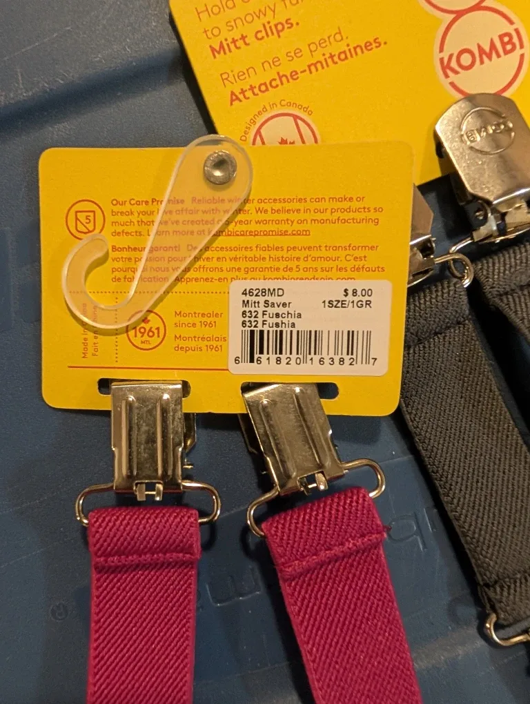 Kombi Mitt Clips - Fuchsia and Grey image indicator(2)