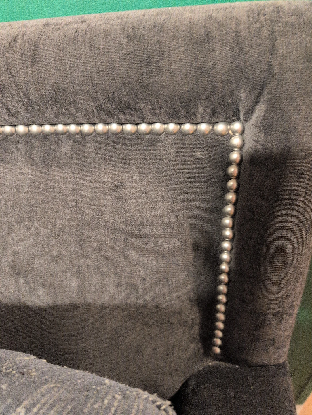 Dark Grey Sofa with Nailhead Trim - photo 3