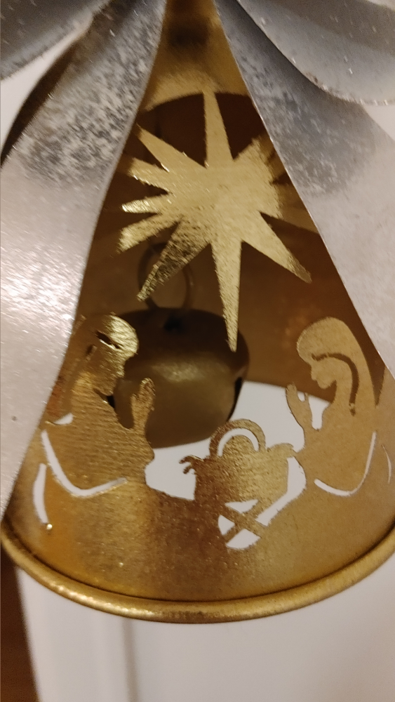 Gold Christmas Bell Ornament New - photo 3