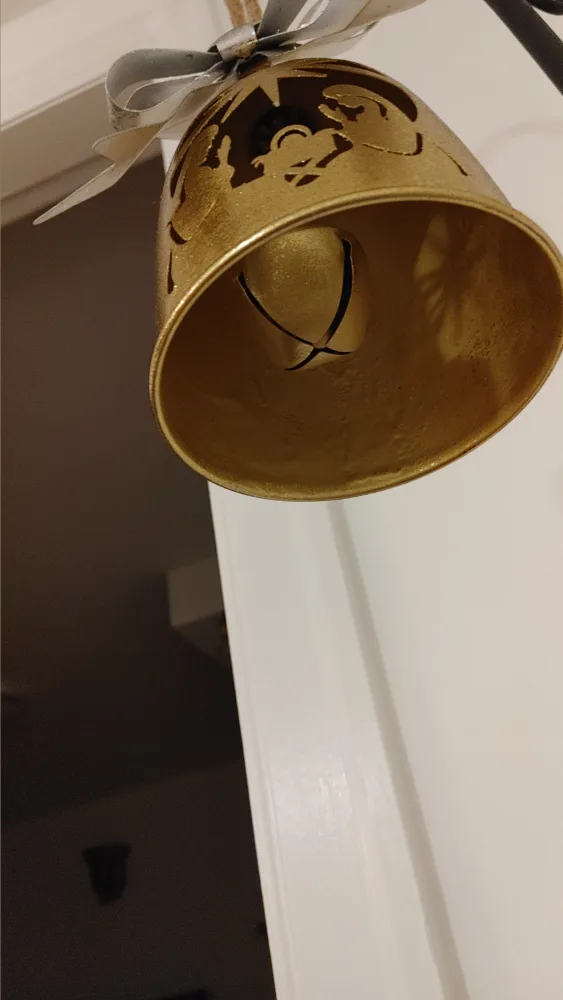 Gold Christmas Bell Ornament New image indicator(4)