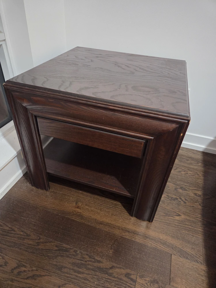 FREE!! Dark Brown Wood Side Table