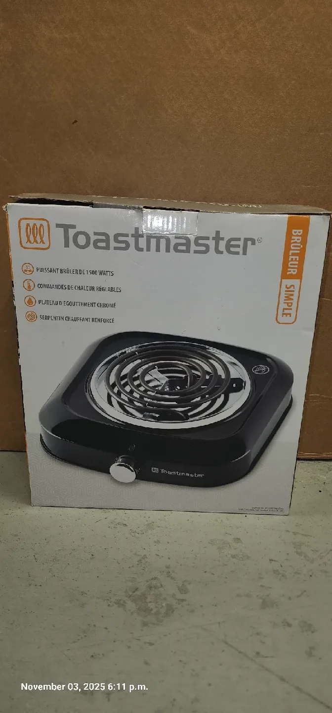 Toastmaster Single Burner - Like New!