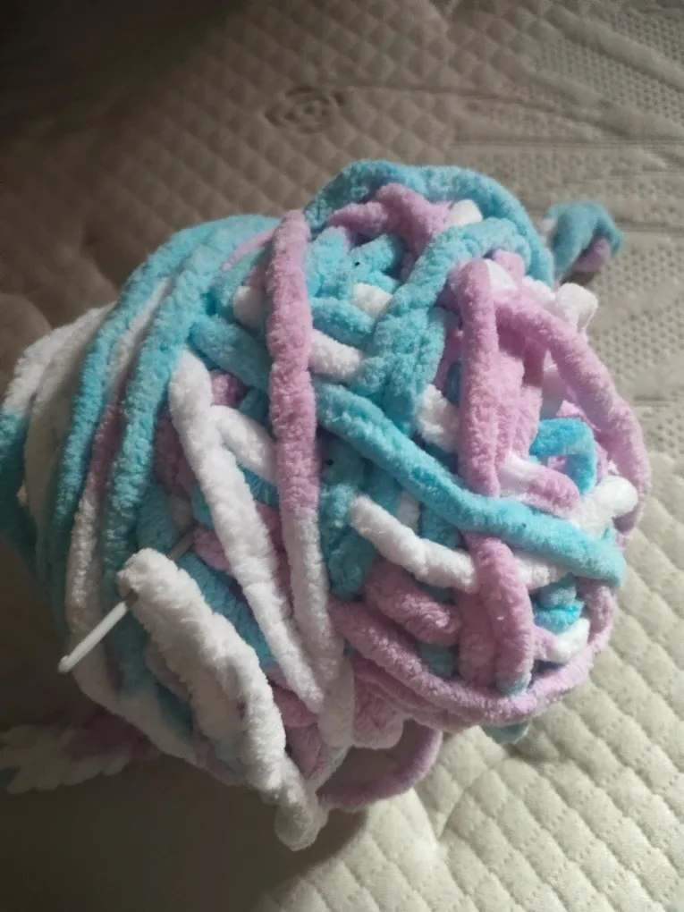 Yarn - Blue, Pink, and White