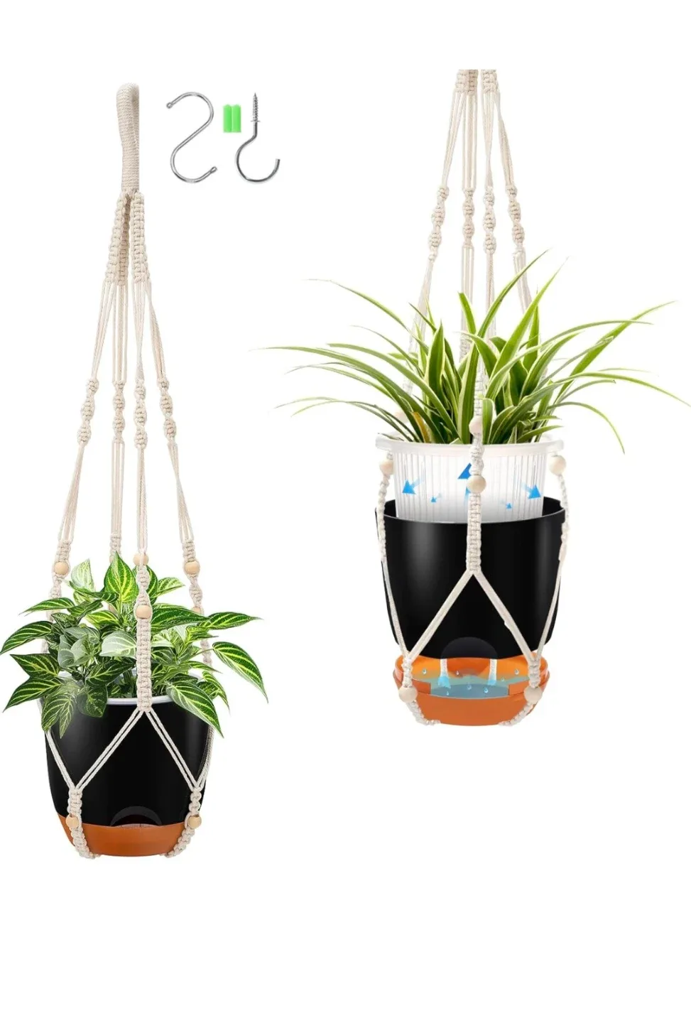 Hanging Planter Pot with Rope thumbnail