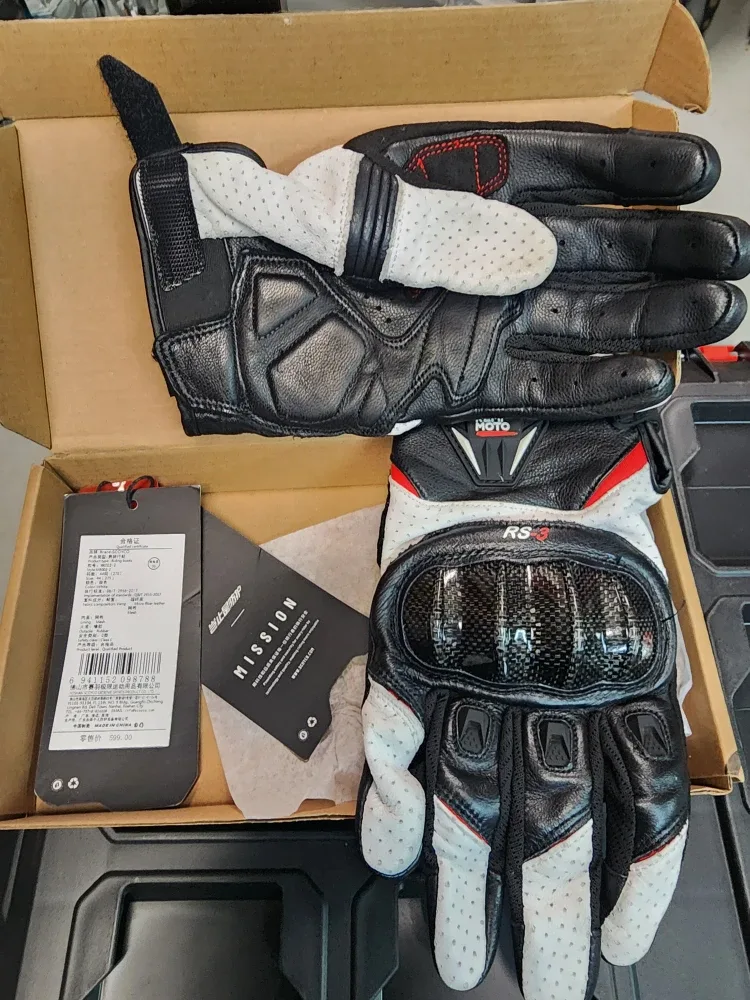 KEMIMOTO RS-3 Motorcycle Riding Gloves - Size L - Like New! image indicator(2)