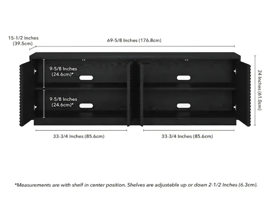 Black Media Console/TV Stand image indicator(8)
