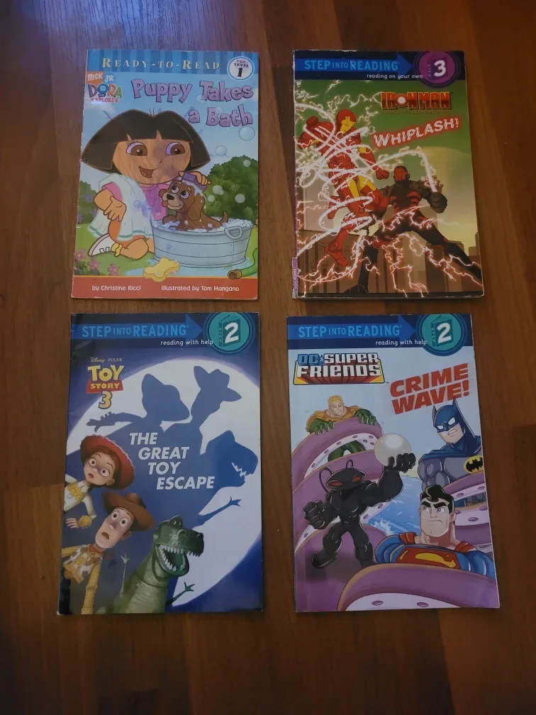 Kids' Books: Dora, DC Super Friends, Toy Story, Iron Man
