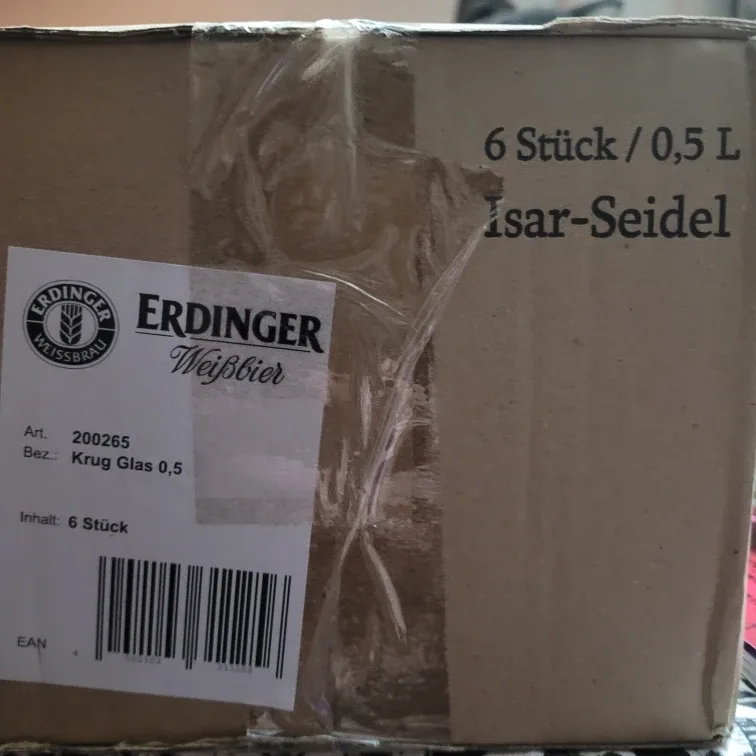 6 New Erdinger Weissbier Beer Mugs 0.5L image indicator(3)