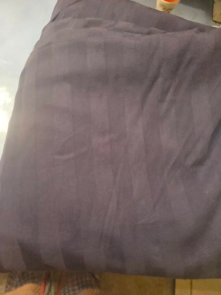 King size Duvet Cover Navy Blue Striped