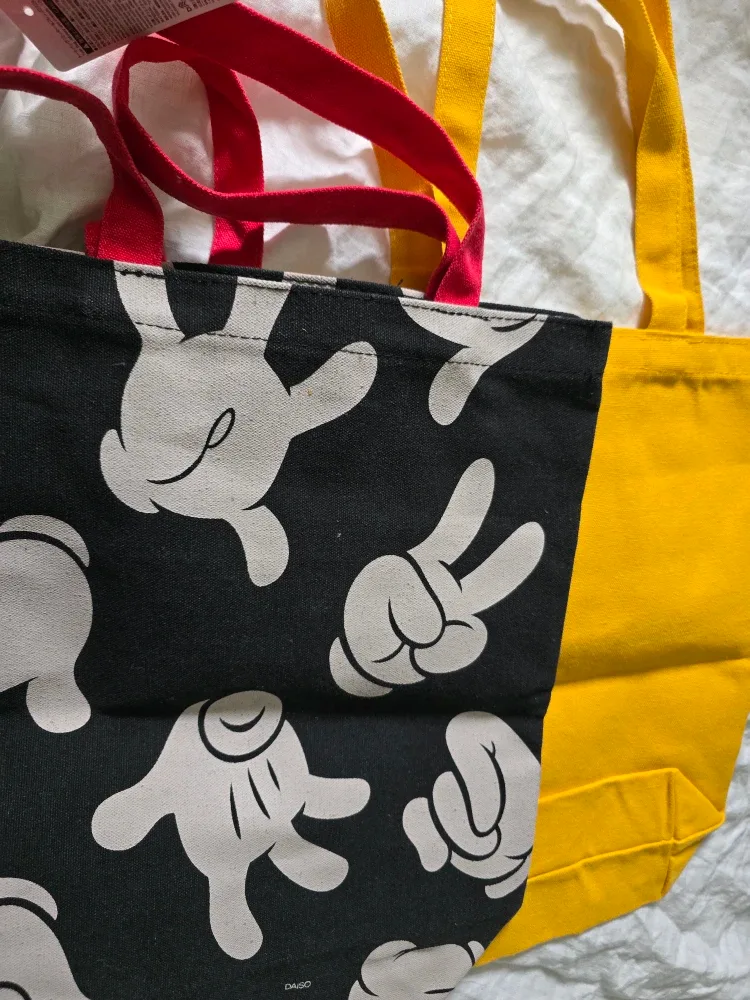 2 Disney Tote Bags - Winnie the Pooh & Mickey Mouse image indicator(2)