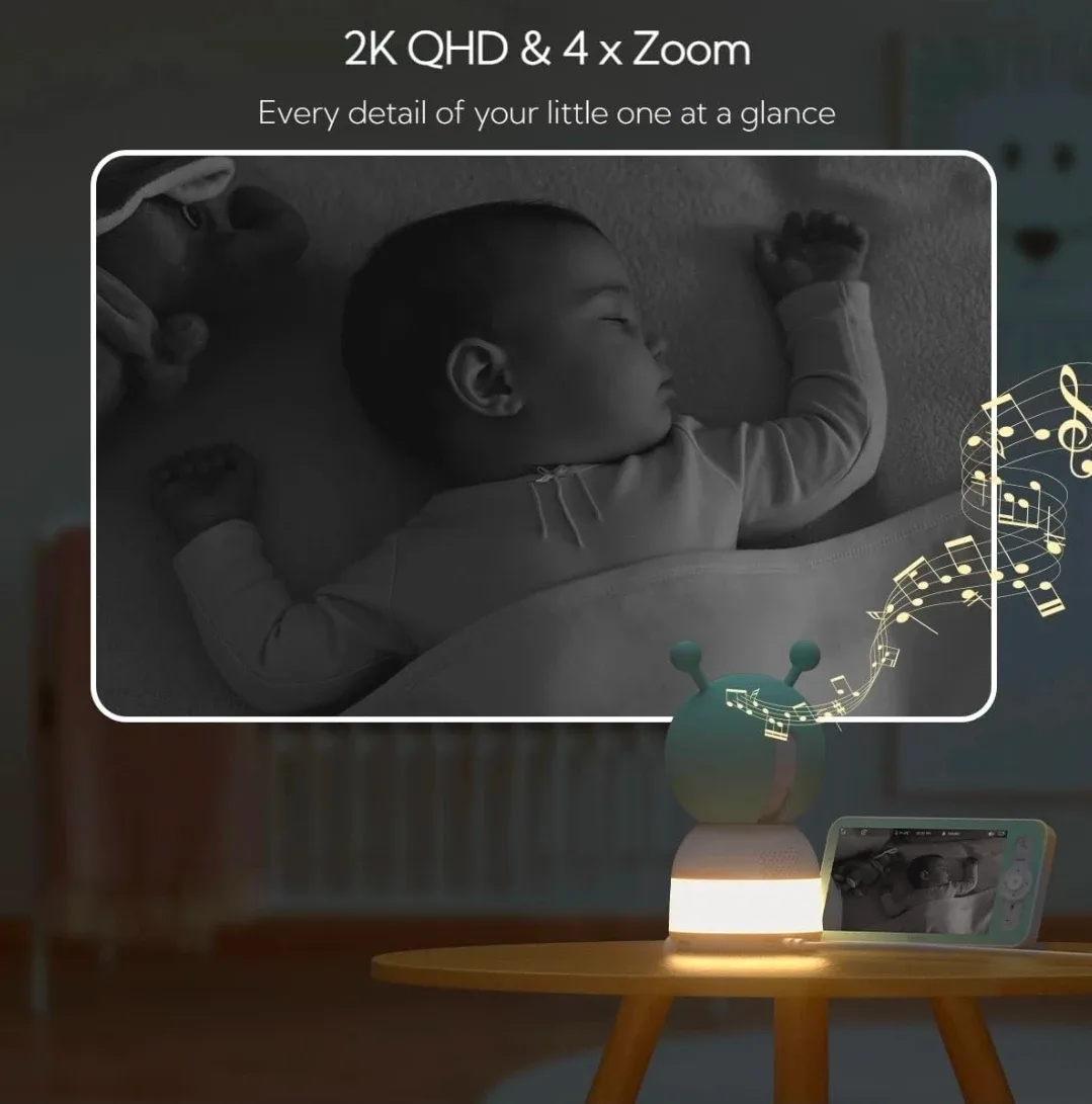 Boifun Baby Monitor with 5" LCD Screen image indicator(3)