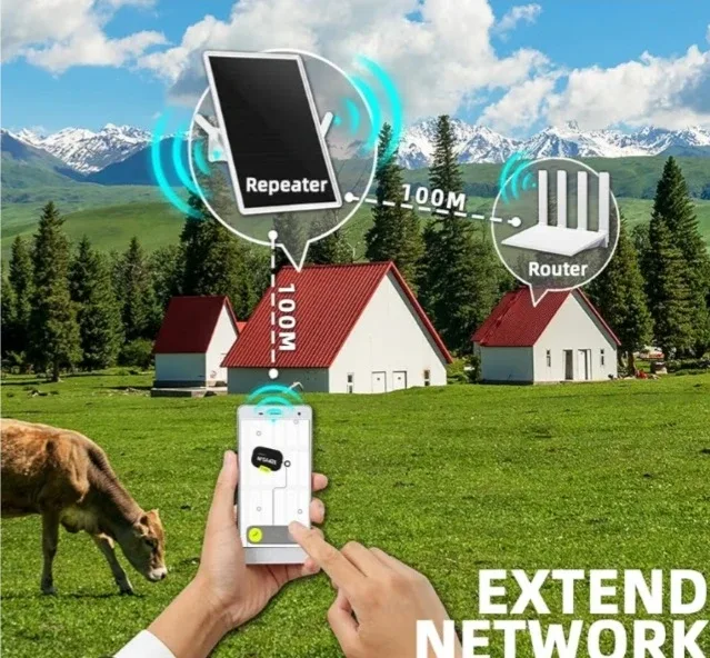 WiFi Extender Signal Booster Solar Battery Outdoor image indicator(7)